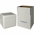 Plastilite Insulated Shipping Box with Foam Cooler 12'' x 12'' x 12 1/4'' - 1 1/2'' Thick 451SL21CPLT
